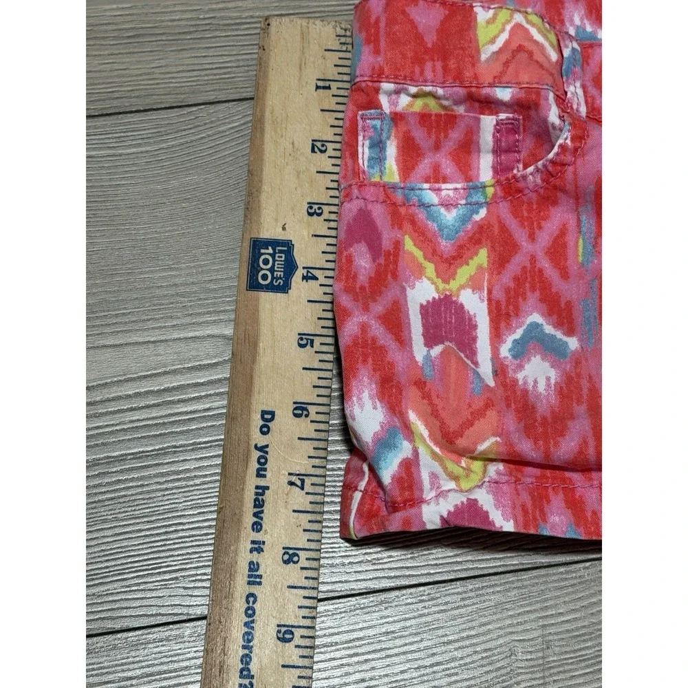 Gymboree Girls Shorts Summer Pink Ikat Adjustable waist Size 7